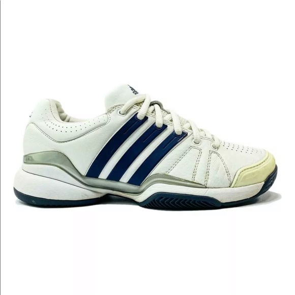 adidas | Shoes | Adidas Adiwear 6 Womens Low Top Leather Athletic White  Blue Shoes Size 65 Us | Poshmark